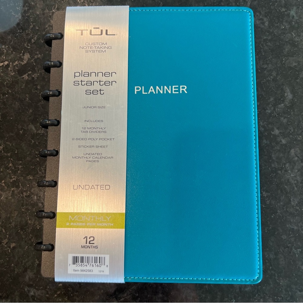 ✨ TUL turquoise Undated 12 month Planner Starter Set